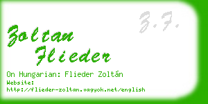 zoltan flieder business card